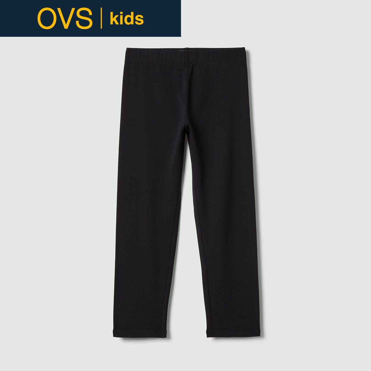 OVS KIDS(オヴィエッセ キッズ)  ブラック ストレッチコットン スキニーレギンス 女の子 キッズ(ガンメタル（ブラック）-164cm)