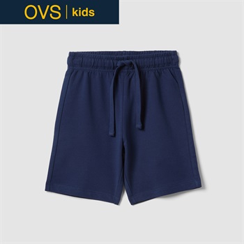 OVS KIDS(オヴィエッセ キッズ)  ブルー ピュアコットン レギュラーフィット ショートパンツ 男の子 キッズ(ダークブルー-104cm)