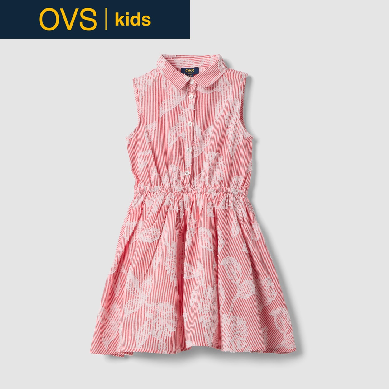OVS KIDS(オヴィエッセ キッズ) ピンク ピュアコットン ストライプ