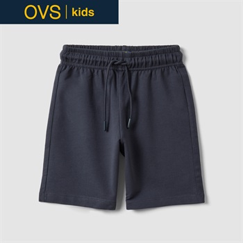 OVS KIDS(オヴィエッセ キッズ)  ブルー ピュアコットン レギュラーフィット ショートパンツ 男の子 キッズ(ダークブルー-104cm)