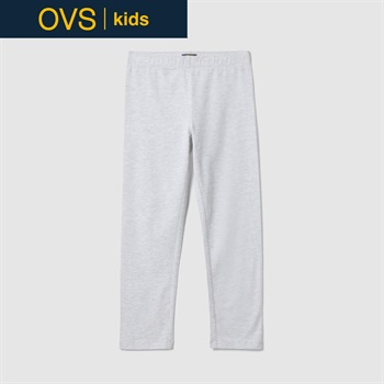 OVS KIDS(オヴィエッセ キッズ)  グレー コットン混 スキニーレギンス 女の子 キッズ(ライトグレーメランジ-146cm)