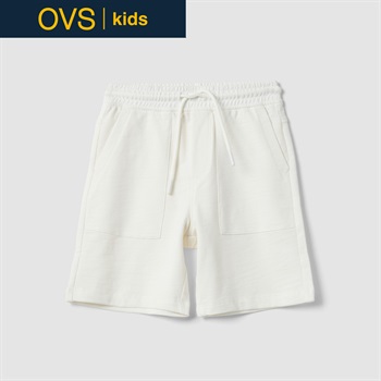 OVS KIDS(オヴィエッセ キッズ)  ホワイト ピュアコットン ウエストゴム ショートパンツ 男の子 キッズ(ホワイト-104cm)