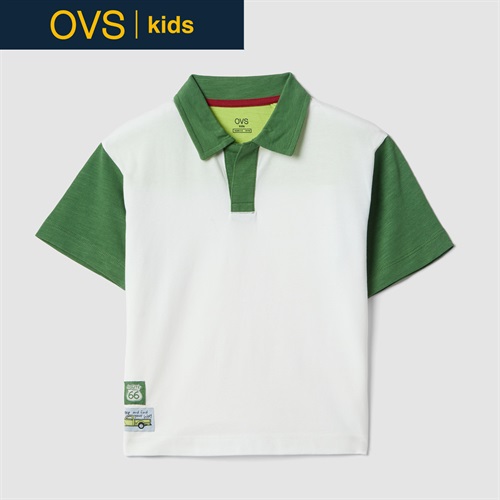 OVS KIDS(オヴィエッセ キッズ)  マルチカラー ピュアコットン オーバーサイズフィット ポロシャツ 男の子 キッズ