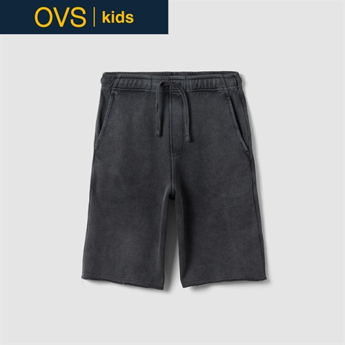 OVS KIDS(オヴィエッセ キッズ)  グレー コットン混 オーバーサイズフィット ショートパンツ 男の子 キッズ