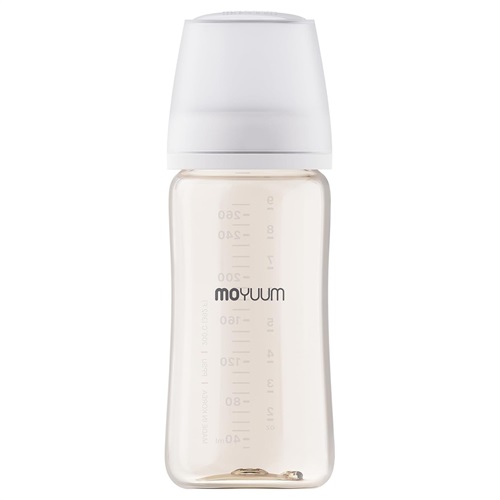MOYUUM モユム プラスチック 哺乳瓶 270ml ホワイト PPSU製