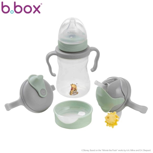 b.box ステップアップマグパック くまのプーさん トレーニングマグセット 3ヶ月頃～ ベビー(9353965003694)