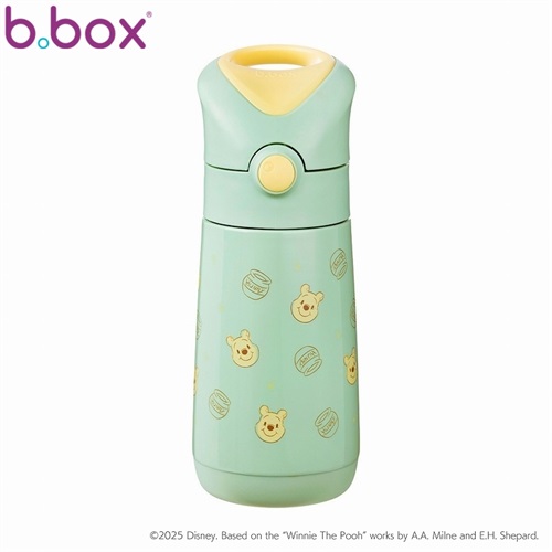 b.box ステンレスドリンクボトル くまのプーさん 350ml 保冷保温 ストロータイプ 水筒 12ヶ月頃～
