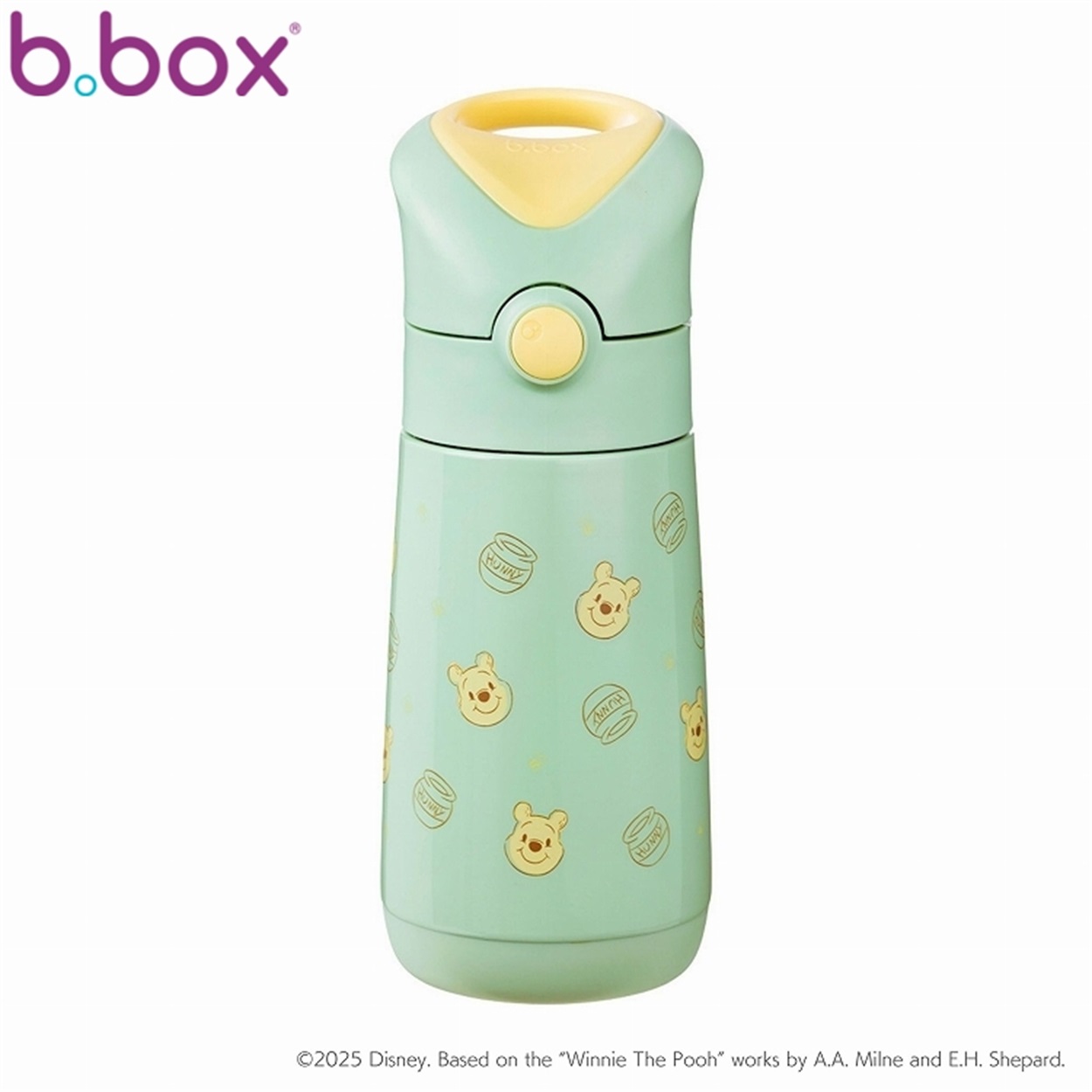b.box ステンレスドリンクボトル くまのプーさん 350ml 保冷保温 ストロータイプ 水筒 12ヶ月頃～(9353965013341)