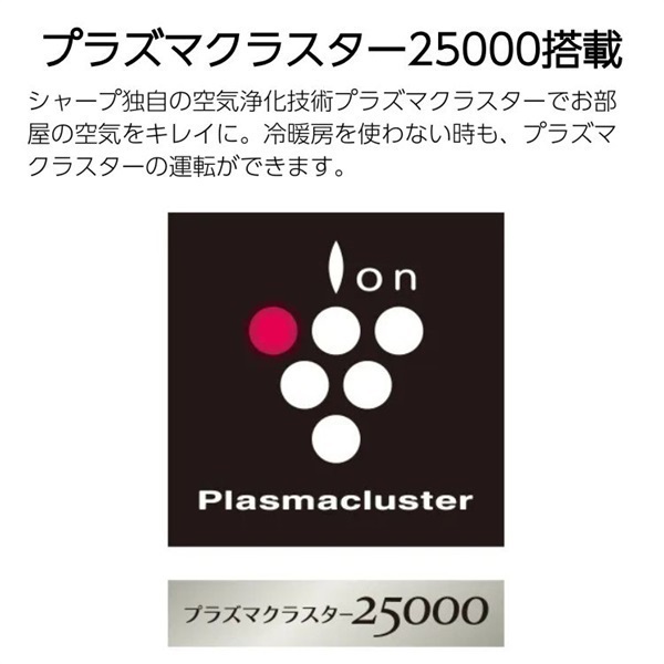 シャープ 無線LAN内蔵・フィルター自動清掃機能付きエアコン