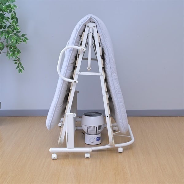 折り畳みすのこベッドシングルASB-1S(NA/MWH)ナチュラル/マットホワイ