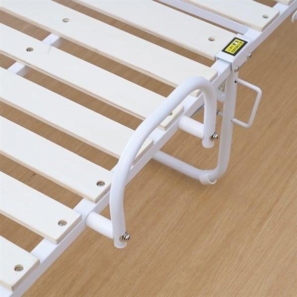 折り畳みすのこベッドシングルASB-1S(NA/MWH)ナチュラル/マットホワイ