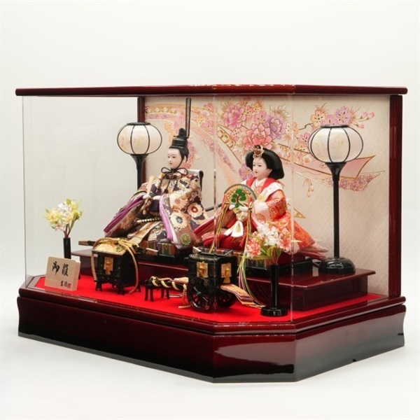 2026年1月24日以降順次お届け 吉德 親王ケース飾り「熨斗目に牡丹桜