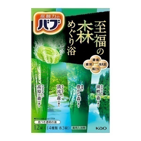 バブ 薬用入浴剤 至福の森めぐり浴 12錠×6箱セット 花王 【医薬部外品
