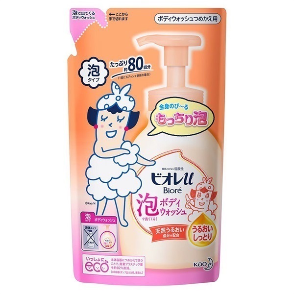 Biore u 泡　ボディウォッシュ ビオレu 泡で出てくる ボディウォッシュ うるおいしっとり つめかえ用