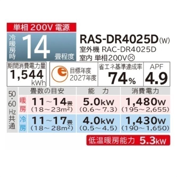 日立「凍結洗浄」搭載 ステンレス・クリーンエアコン Dシリーズ【4.0kW