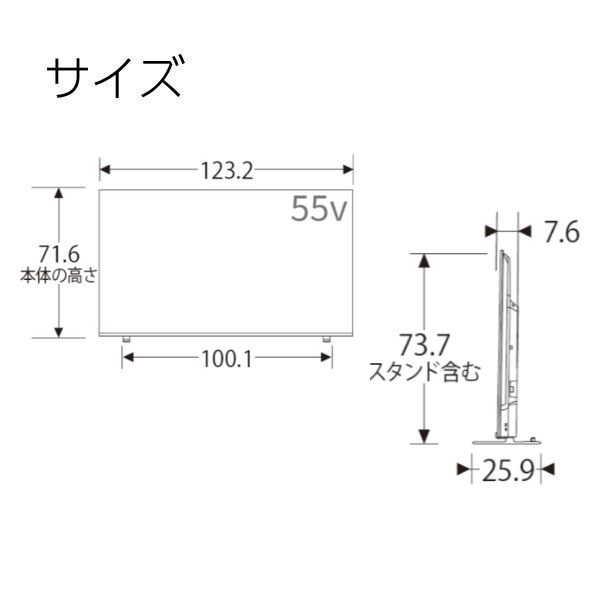 和田テレビ REGZA55液晶テレビ本体 ※ジャンク品スタンド・説明書無 bg1.png