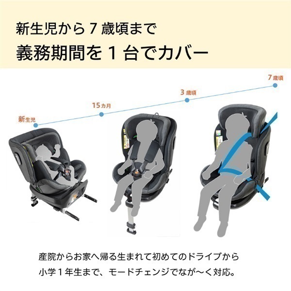 A-selection LEAMAN リーマン カイナロング R129 ブラック ISOFIX