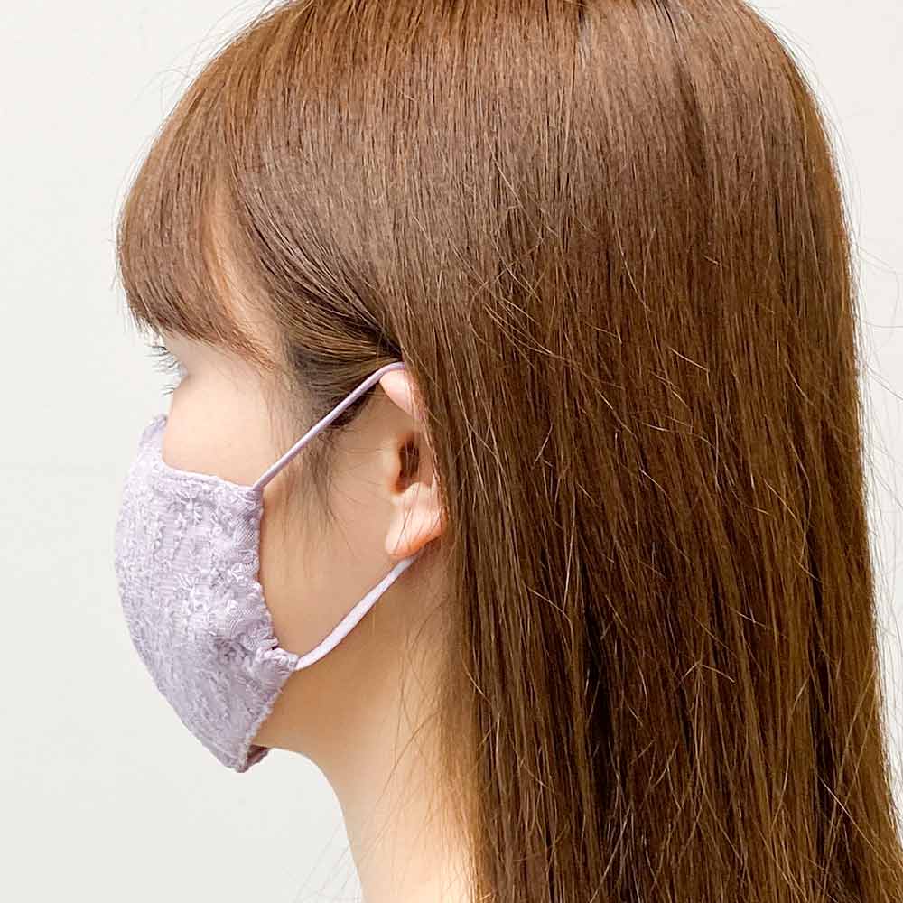 チュールレースマスク スモールサイズ フィルター用ポケット付き 1枚