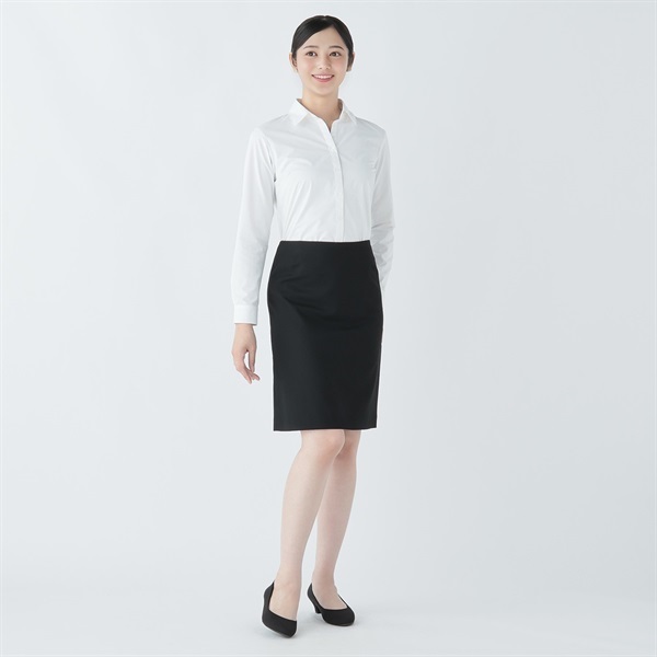 抗菌防臭長袖スキッパーシャツ レディス Purelast(ピュアラスト