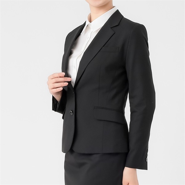 黒のストレッチジャケット 洗えるソフトストレッチジャケット レディス TV1078S0424 | イオン