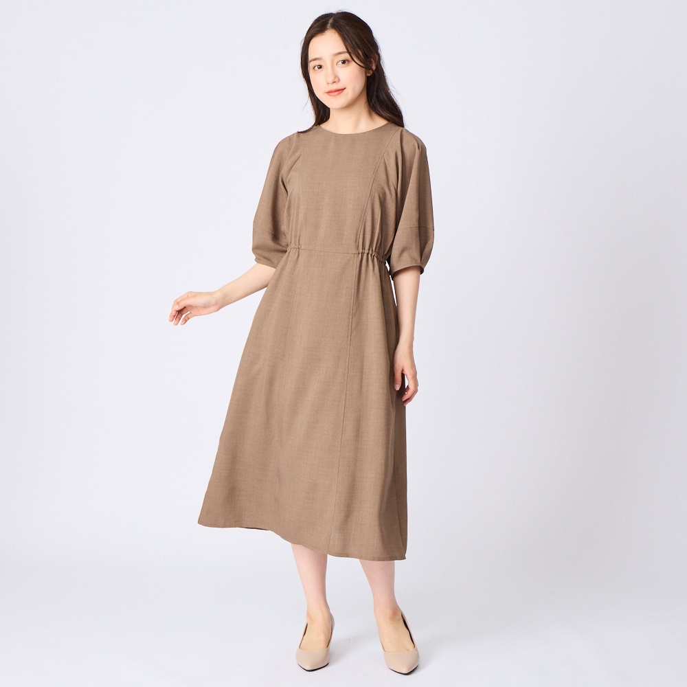 eLLa the select shop ボリューム袖半袖ワンピース　新品 eLLa the select shop ボリューム袖半袖ワンピース新品