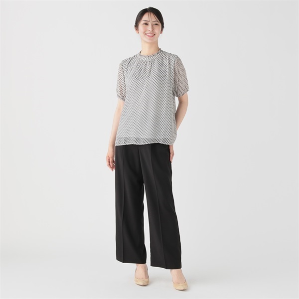 カシミヤ混【エスプリミュール】 パンツスーツ 13号 XL ヘリンボーン柄 灰色 1142-J1Q3938307.jpg?v=1715336032