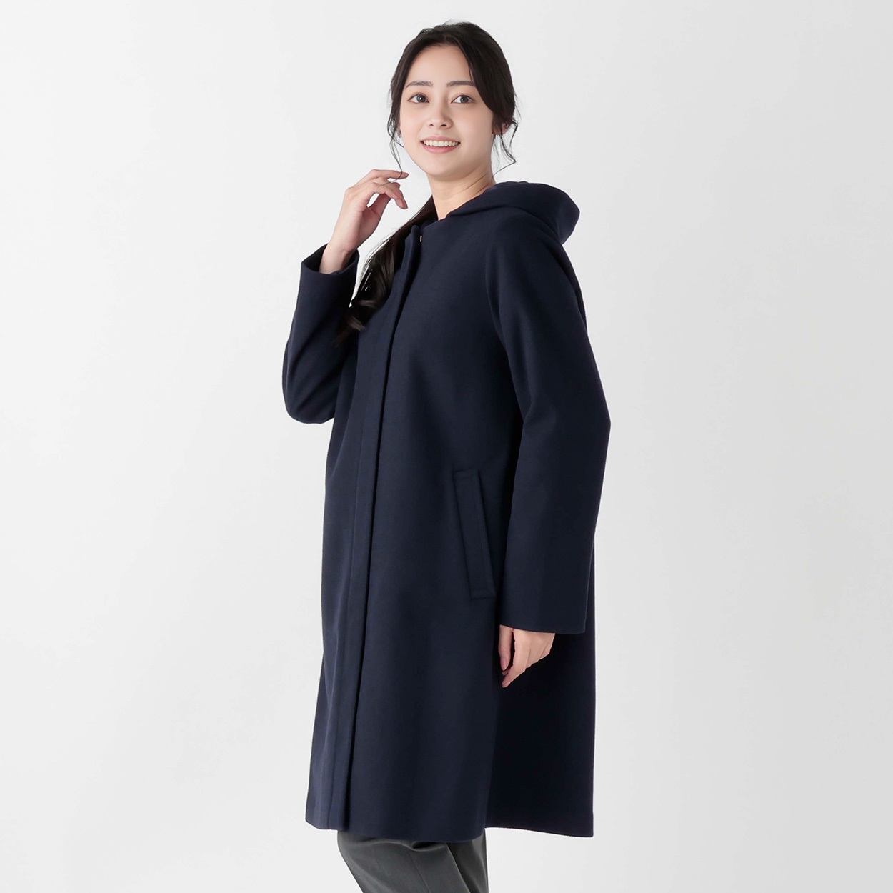 AirWOOLISH 2WAY比翼ロングコート レディス Purelast(ピュアラスト