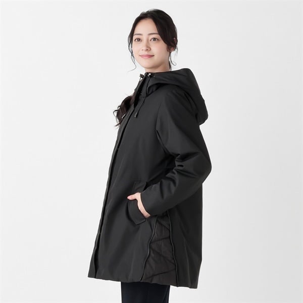 サイドZIP キルト切替中綿コート レディス Purelast(ピュアラスト