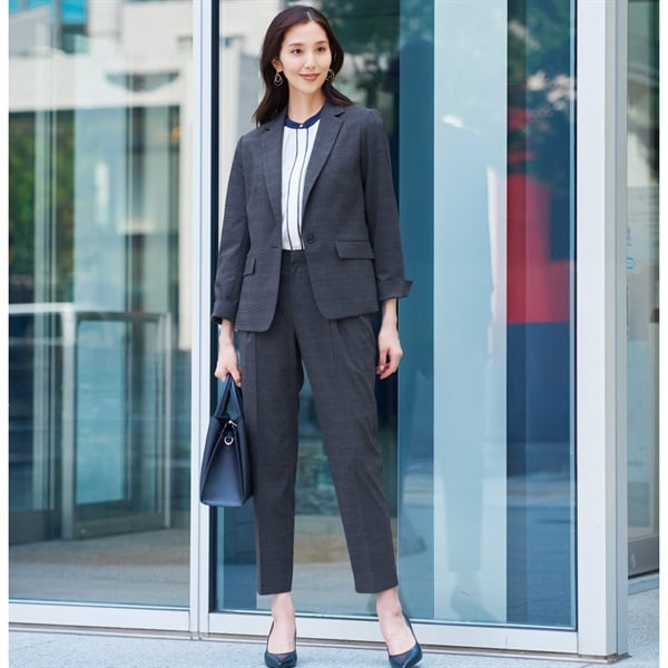 ブラシュドチェック テーラードジャケット レディス ESPRITMUR