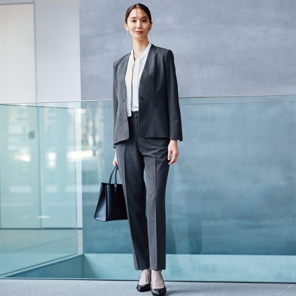 【新品】ESPRITMUR エスプリミュール 洗える テーパードパンツスーツ デレガント テーパードパンツ レディス ESPRITMUR(エスプリミュール