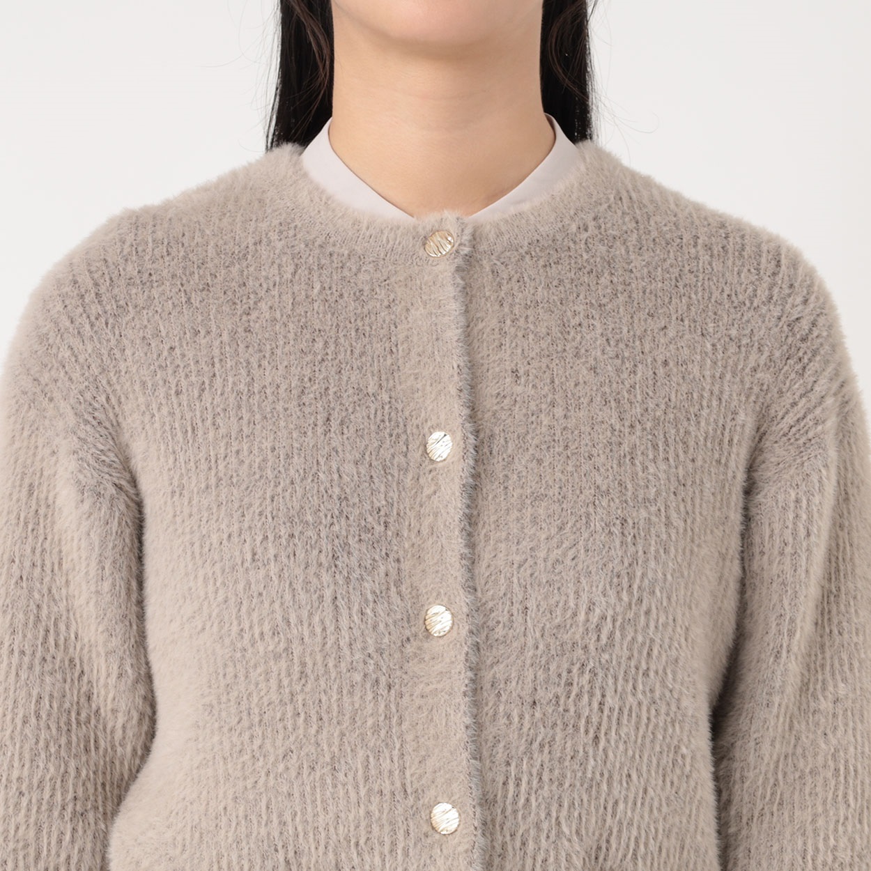 シャギーニット ジャケット レディス EMMA JAMES(エマジェイムス