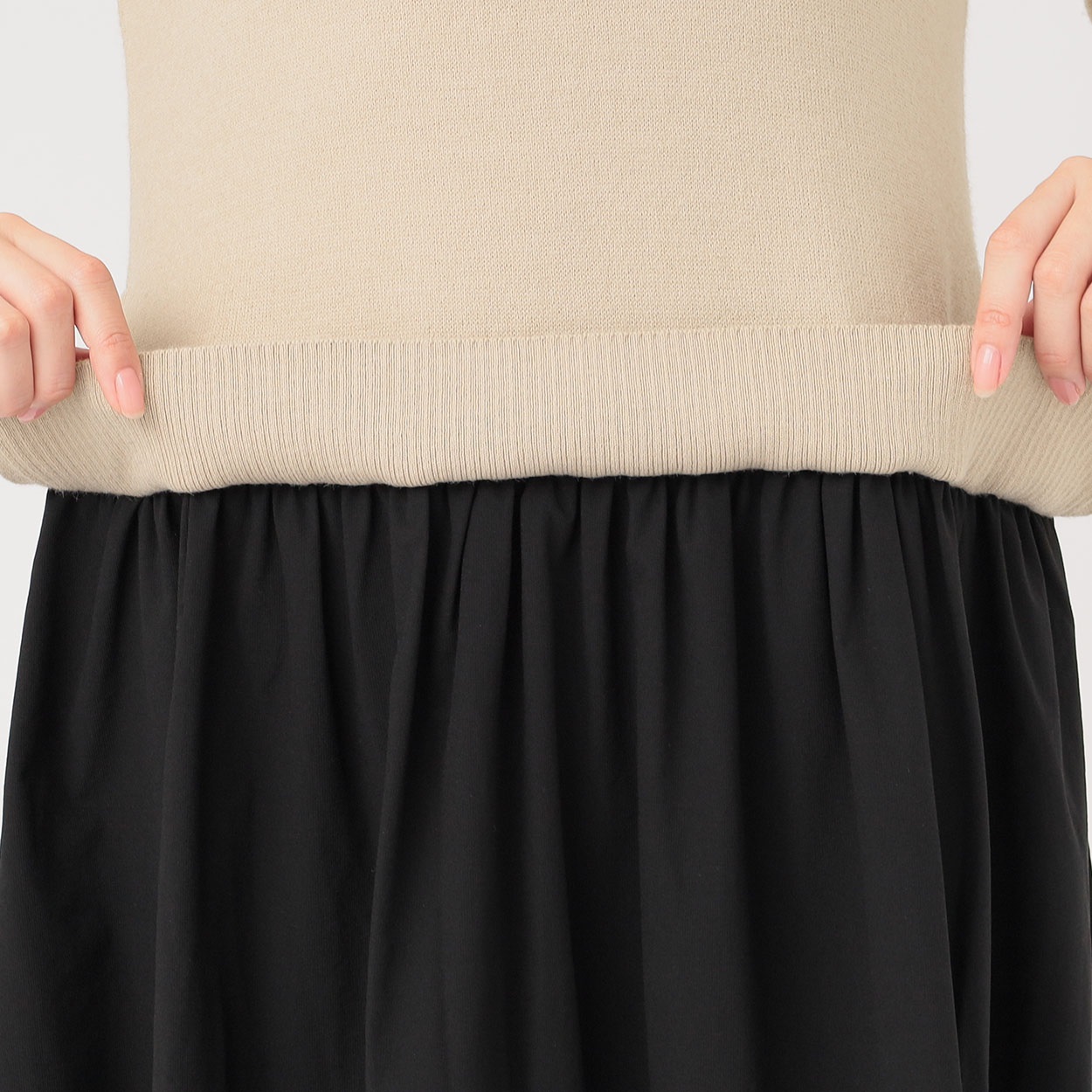 衿ニットスカートドッキングワンピース レディス EMMA JAMES (エマ