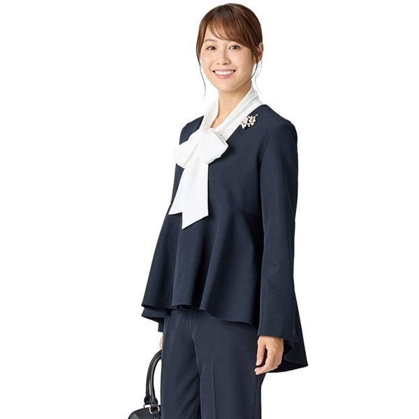 ペプラムジャケット 3点スーツ レディス Purelast(ピュアラスト