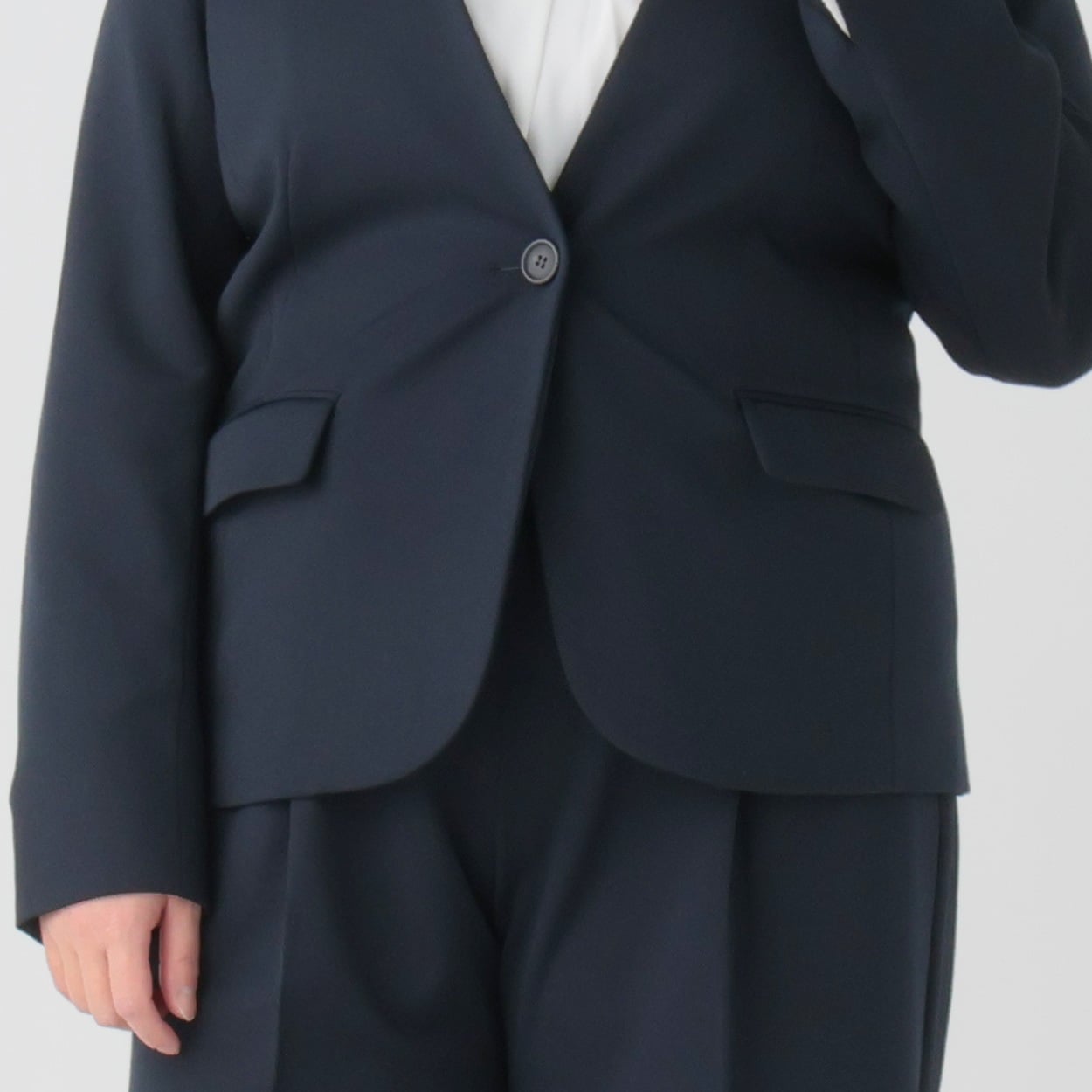 大きいサイズ セットアップ ジョーゼットジャケット レディス Purelast