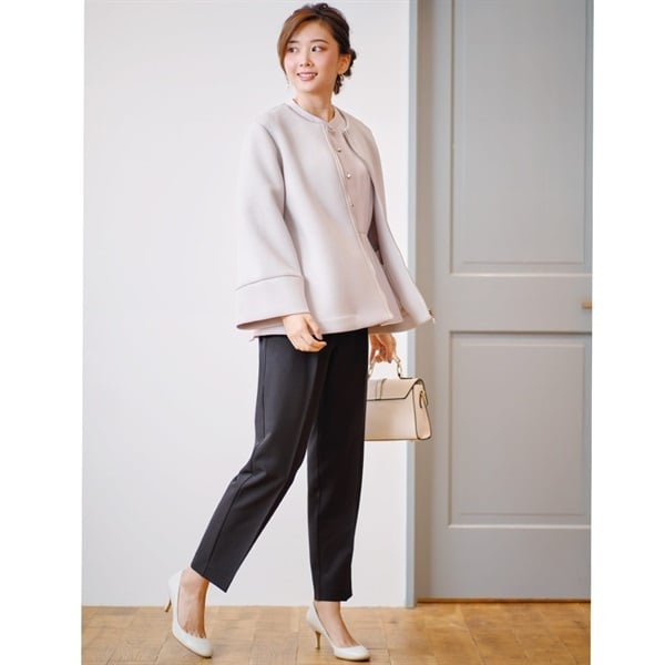 ジェームス ダンポールニット ノーカラーブルゾン レディス EMMA JAMES(エマ