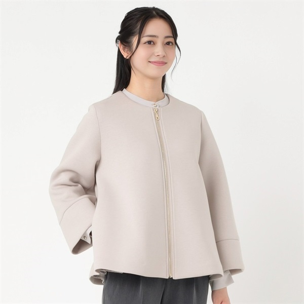 ダンポールニット ノーカラーブルゾン レディス EMMA JAMES(エマ