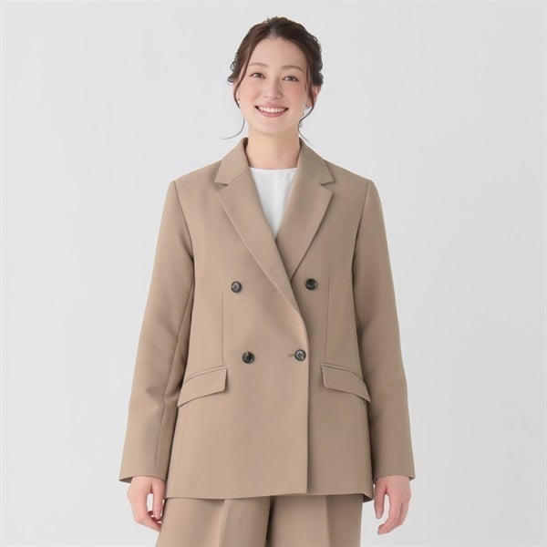 ダブルブレストジャケット 3点スーツ レディス Purelast(ピュアラスト