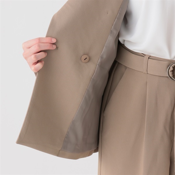 ダブルブレストジャケット 3点スーツ レディス Purelast(ピュアラスト