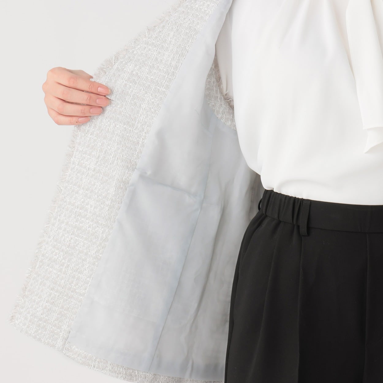 リボンツイード ジレ レディス Purelast(ピュアラスト) 261PL211SW