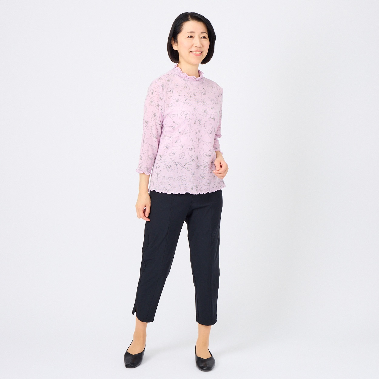 PING APPAREL】10色展開 プレーティング天竺半袖ハイネック