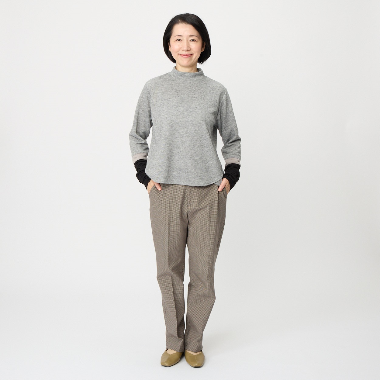 ハイネックPO 袖配色 レディス 着楽美(きらび) MI-70656 | イオン