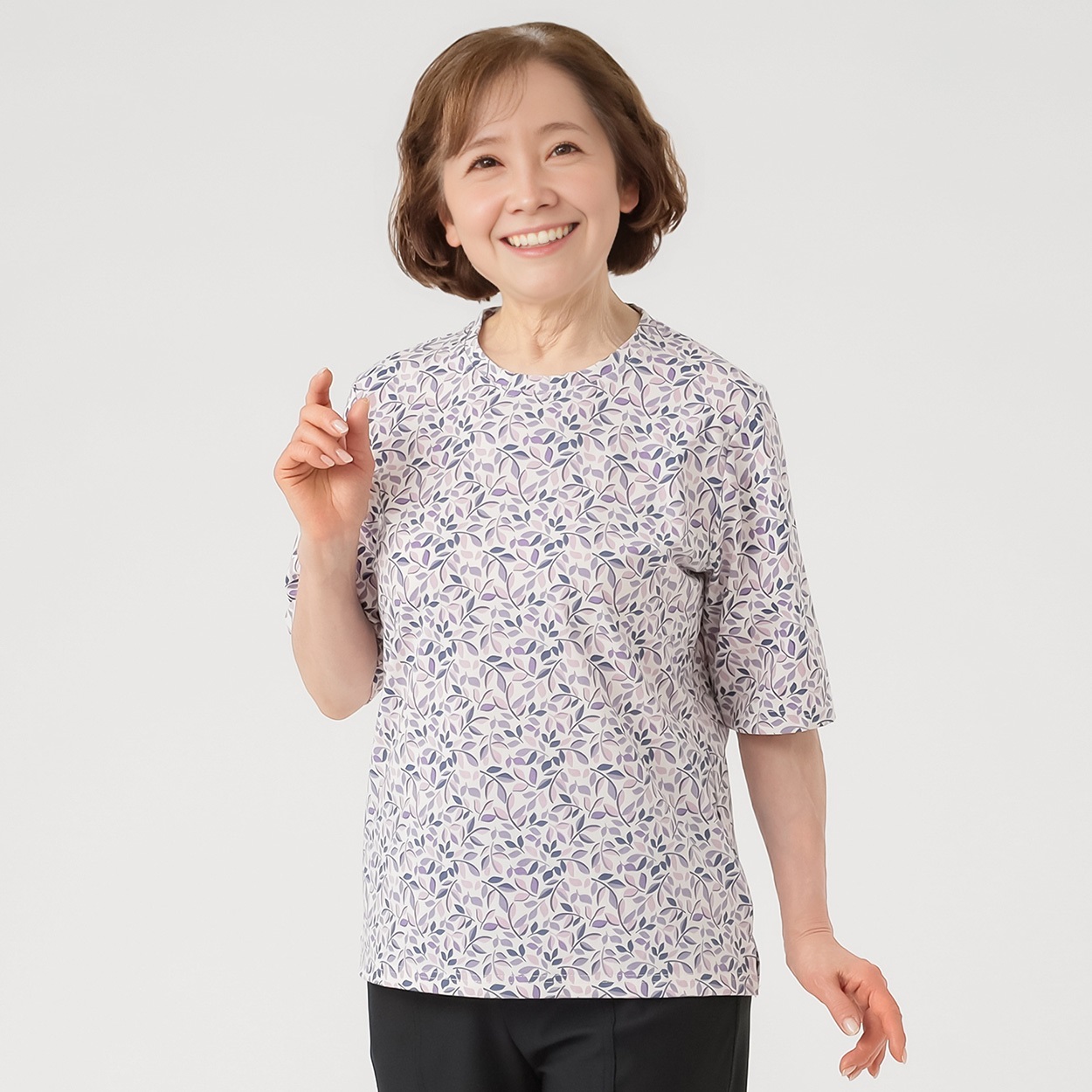 アンサンブル シフォンシャツ 7分袖 レディス 着楽美(きらび) IN