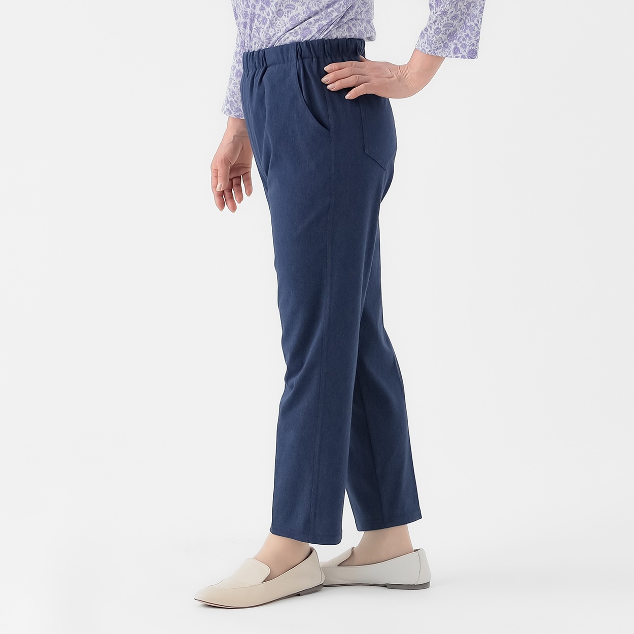 パンツ 58丈 色落ちしにくいデニム レディス 着楽美(きらび) KO6S71406