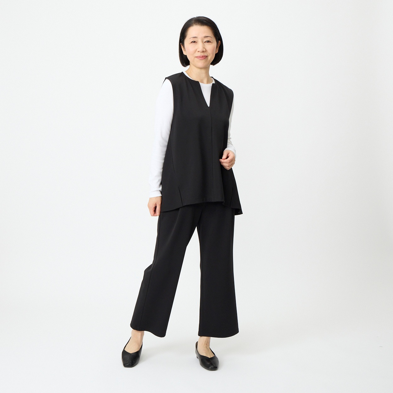 パンツ セミワイド リップル素材 レディス 着楽美(きらび) NT-96057 パンツ セミワイド リップル素材 レディス 着楽美(きらび) NT-96057