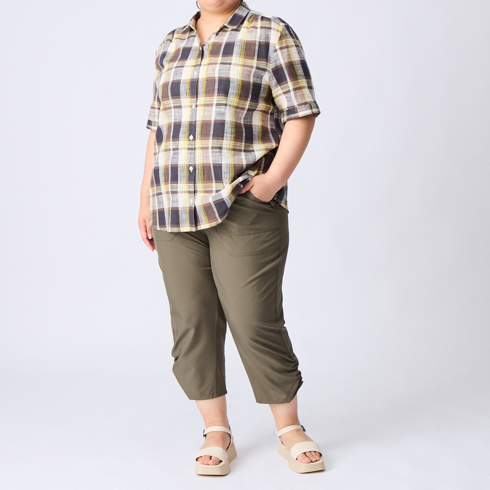 ストレッチベイカークロプトパンツ レディス 大きいサイズ noannu 