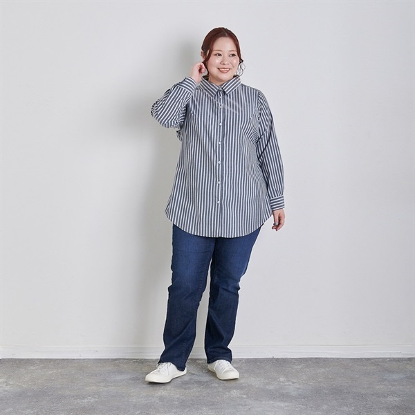 ビッグシルエットシャツ　3L 体型隠し　体型カバー【CLOSSHI】クロッシー ビッグシルエットシャツ3L 体型隠し体型カバー【CLOSSHI】クロッシー
