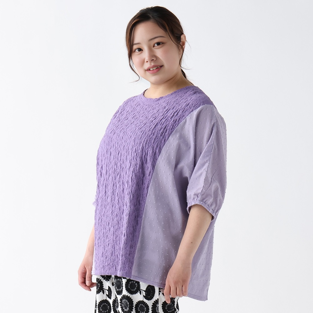 入荷now 買えない Fit レディス clothing＊ドルマンギャザー切替プルオーバー me 帽子