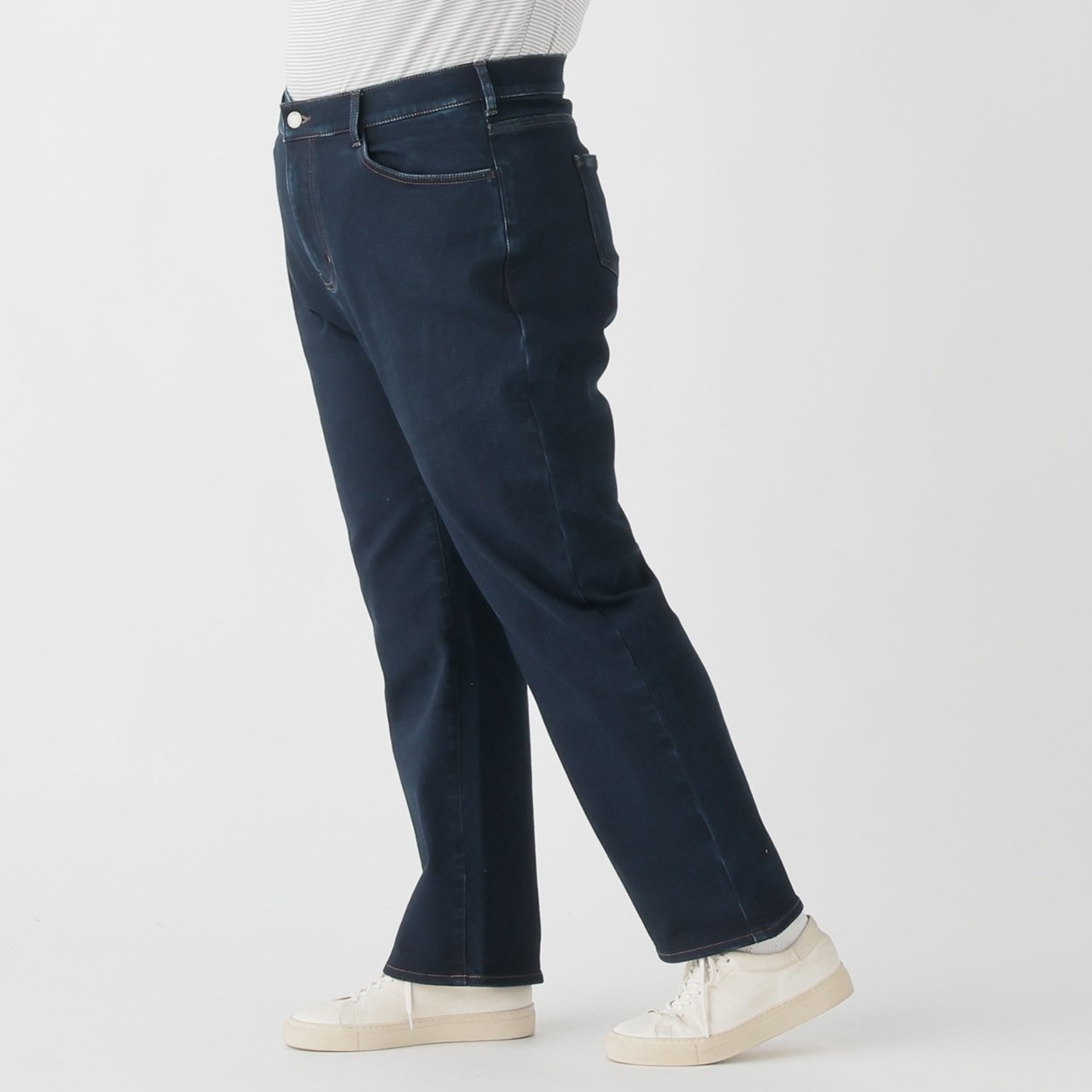 オカヤマDENIM 裏起毛デニムパンツ レディス 大きいサイズ noannu