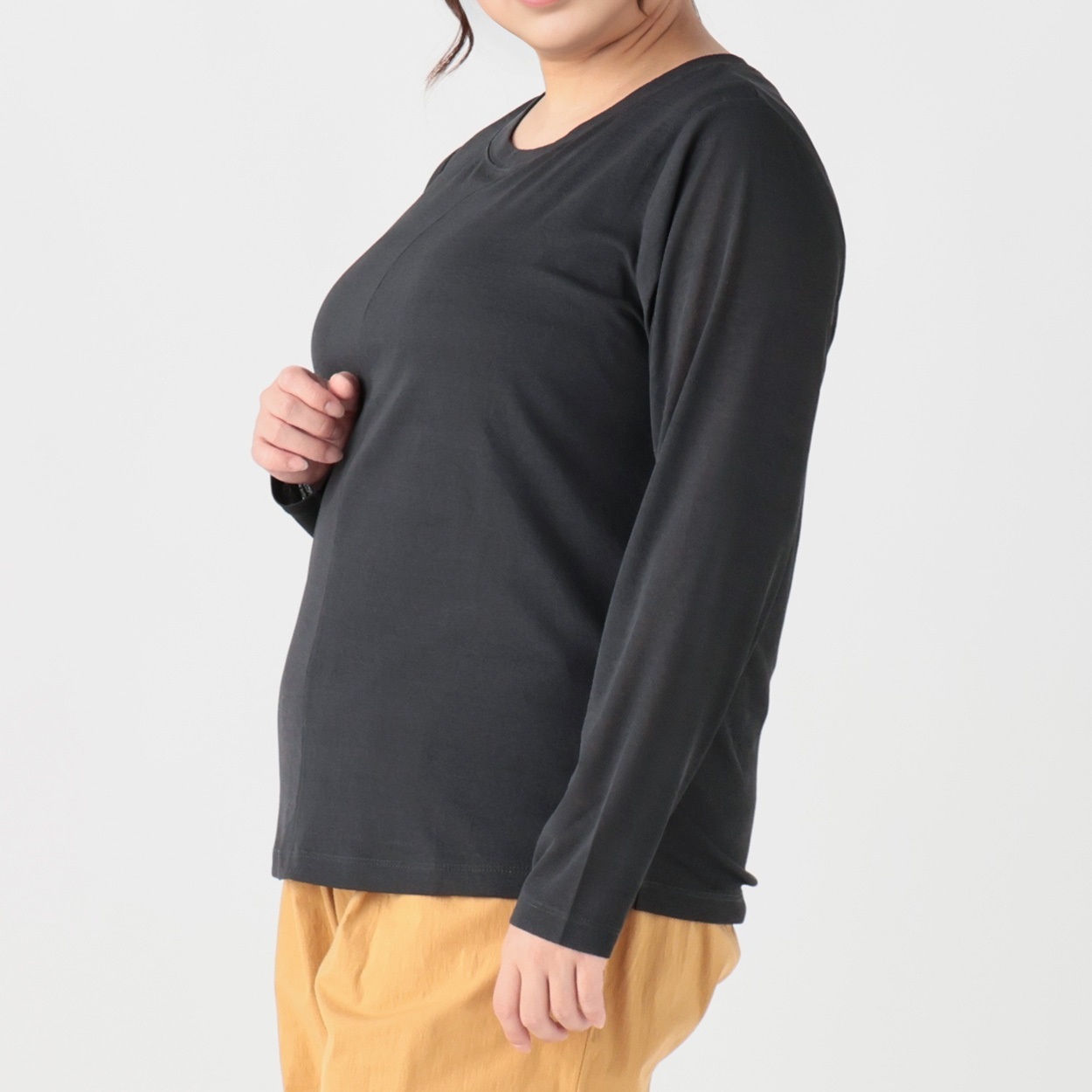 Fit me clothing＊裏地タンク付シアーロングTシャツ レディス