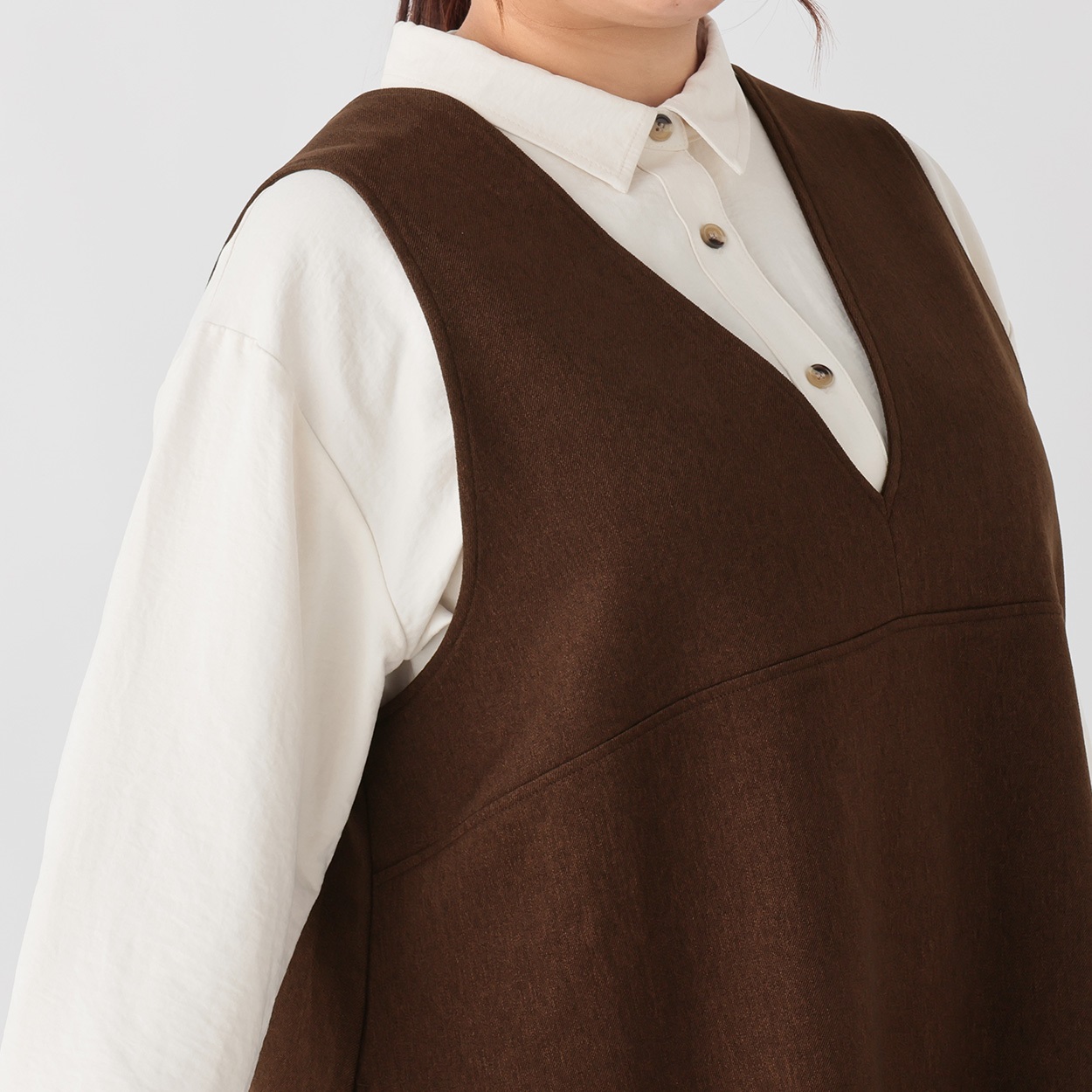 ポイント20倍対象】＊#Fit me clothing＊Ⅴネックジャンスカ